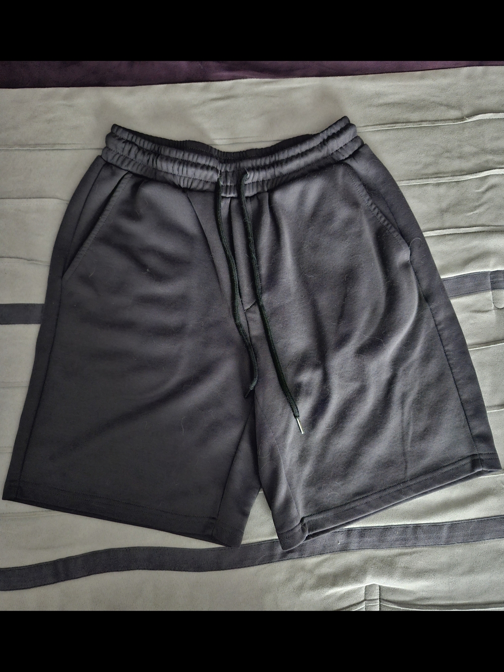 SHEIN Men's Charcoal Drawstring  Shorts